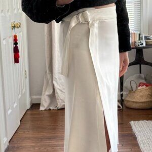 Zara White Midi Skirt